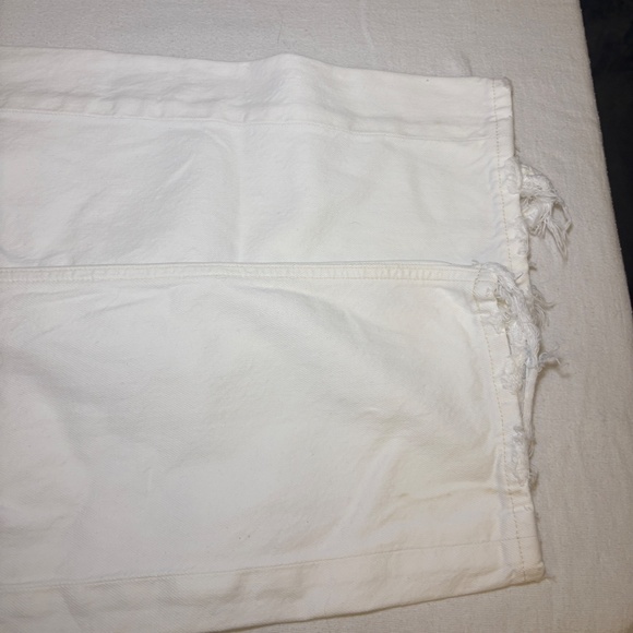 Agolde 90's Mid Rise Loose Fit White Jeans Size 23 Vanish White distressed - Picture 12 of 16